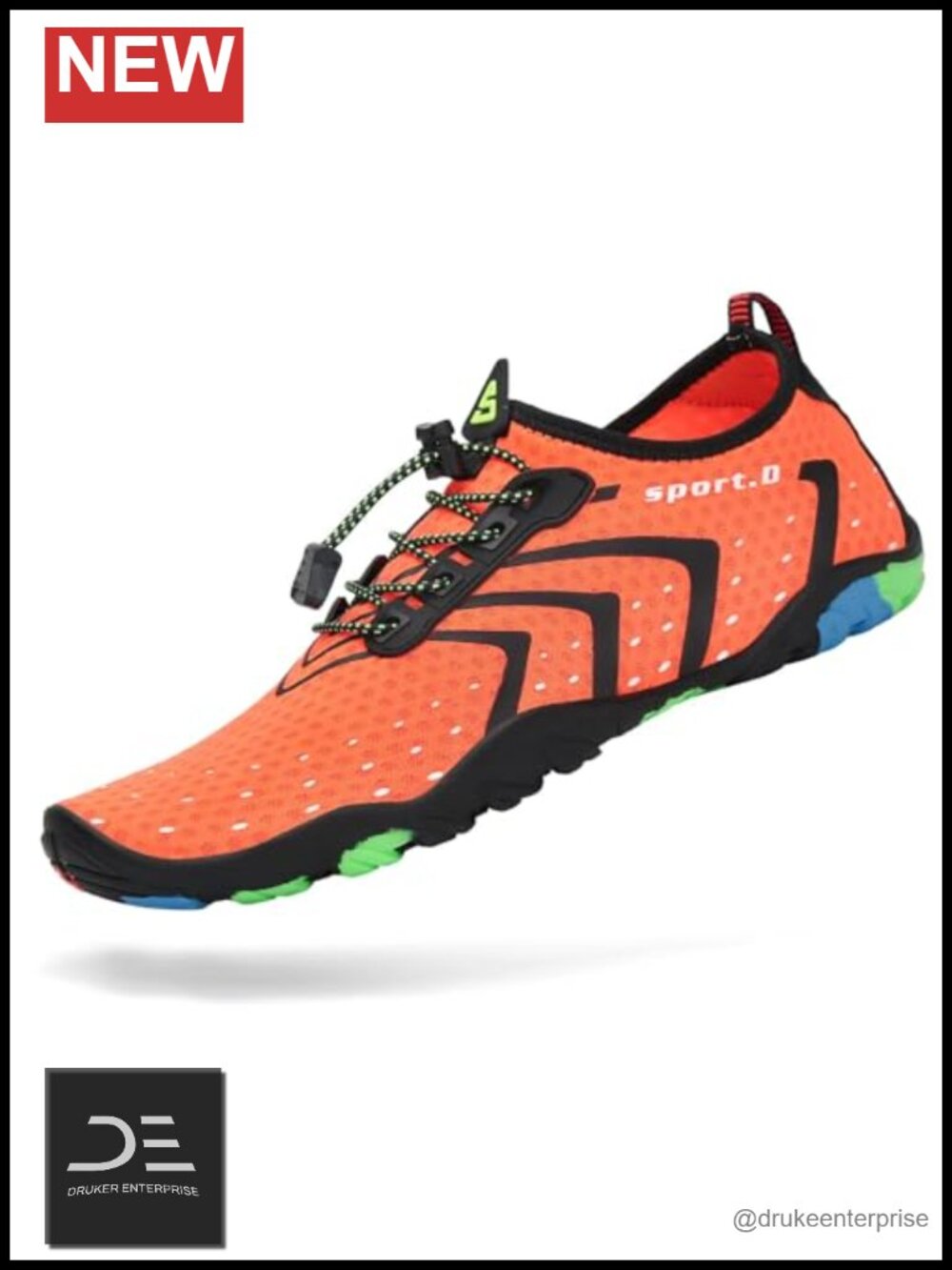 Quick-Dry Barefoot Swim Shoes with Drainage Holes, Lightweight Aqua Shoes